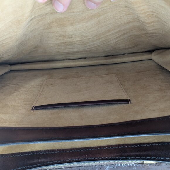 1970s Fratelli Mugnai Firenze Italian brown leather briefcase tablet sleeve bag - Picture 12 of 16